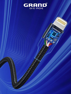 کابل تبدیل USB به لایتنینگ(Iphone) گرند مدل GK-10 طول 1 متر با گارانتی شرکتی